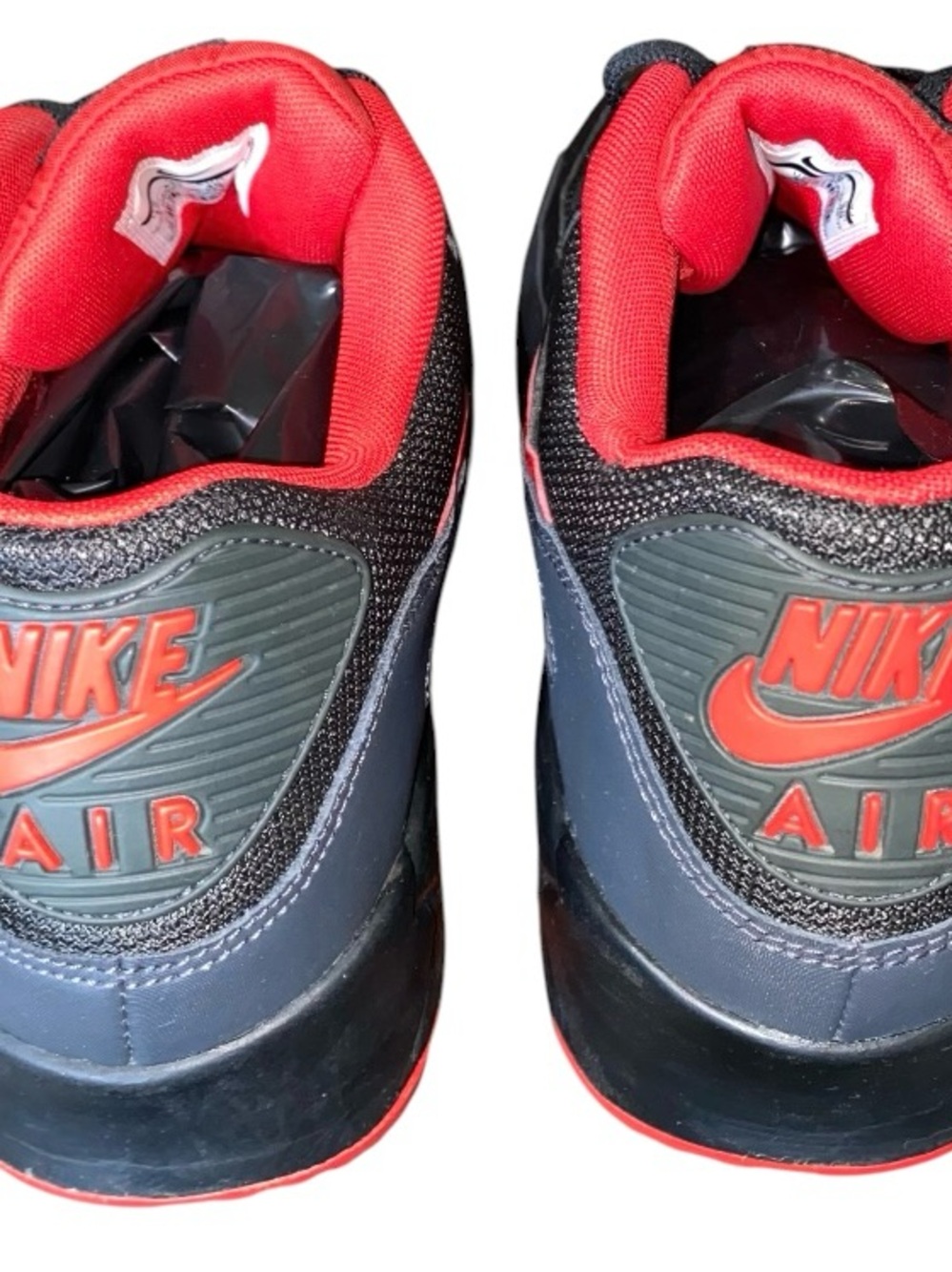 *RARE* AIR MAX 90 BLACK UNIVERSITY RED ANTHRACITE 2017 AJ1285-004 Size 12 - Picture 6 of 8